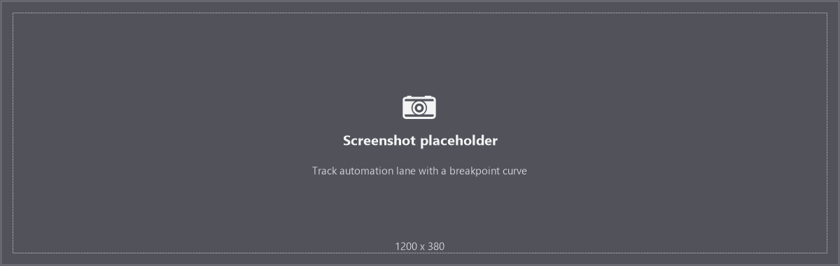 A track with its automation lane open and a breakpoint curve