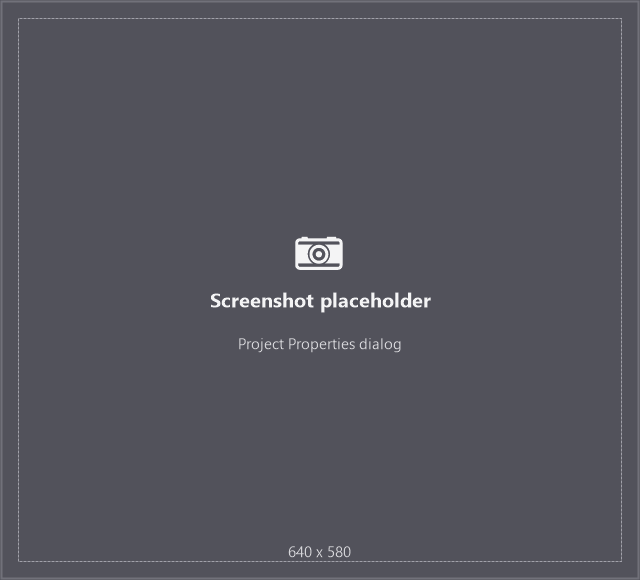 The Project Properties dialog
